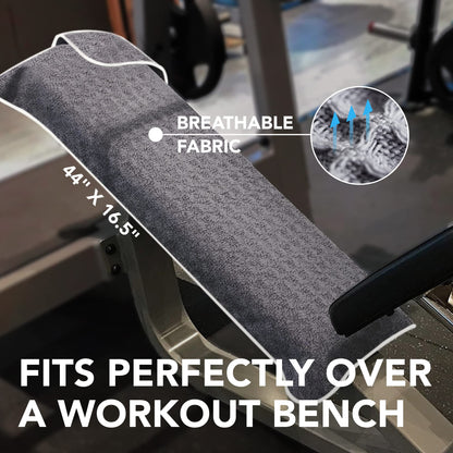 Fitness Gym Towels - 2 Pack - for Workout and Sports - Absorbent, Fast Drying, Odour-free - Grey