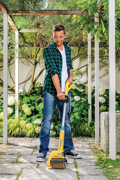 GLORIA Stone Brush PRO | Accessories for MultiBrush and PowerBrush | Clean Robust Paving Stones and Stone Slabs with a Wire Brush | 10 cm Diameter |