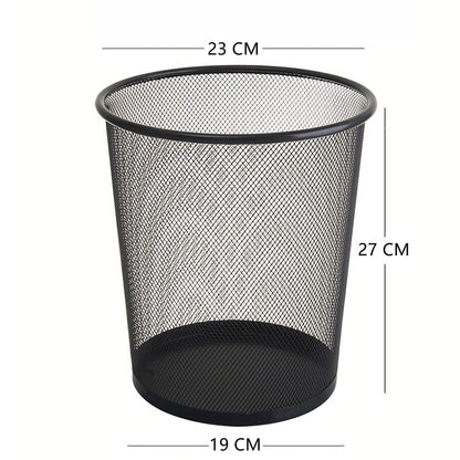 Tebery 4 Pack Mesh Waste Paper Bin, 12 Litres Metal Mesh Wastebasket, Mesh Trash Can Rubbish Bin, Waste Basket Garbage Can for Bathrooms, Kitchens