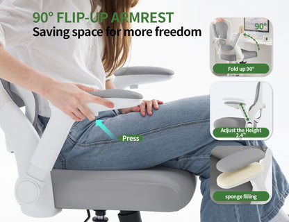TRALT Ergonomic Office Chair - Home Office Desk Chairs - 400 LBS Mesh High-Back Computer Desk Chairs Comfy with Adjustable Lumbar Support Gaming