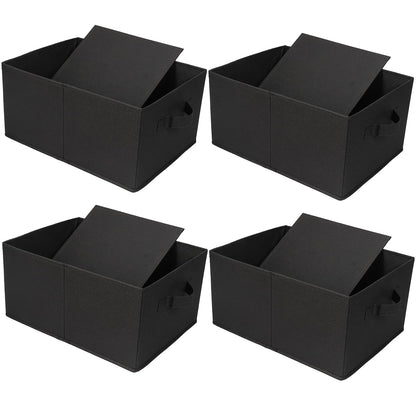 JAKAGO Foldable Wardrobe Fabric Storage Boxes 4 Pack, 39 x 29 x 20 cm
