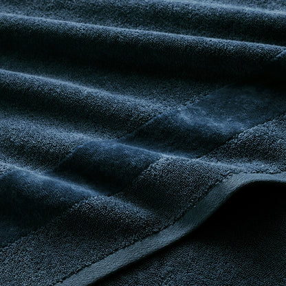 Christy Prism Bath Towel Set | 2 pieces | Vibrant Colours | 100% Turkish Cotton | Super Soft and Fluffy | Quick Dry | Midnight Navy