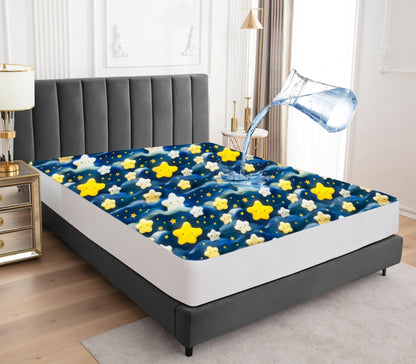 Waterproof Mattress Protector Single,90x190cm Mattress Cover for Bed,30cm Deep Pocket Fitted Sheet Style Mattress Protector with Elastic Rubber Band