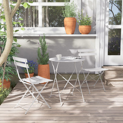Grand patio Bistro Set 3 Pieces, Garden Furniture Set, Folding 2 Chairs and 1 Table, Weather-Resistant, Patio Table Chairs for Balcony,Yard, Garden