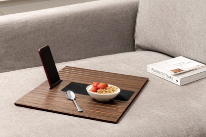 Bamboo Sofa Arm Tray – Anti-Slip, Flexible Sofa Arm Table for All Armrests – Durable Couch Tray with Elegant Design, Natural Color