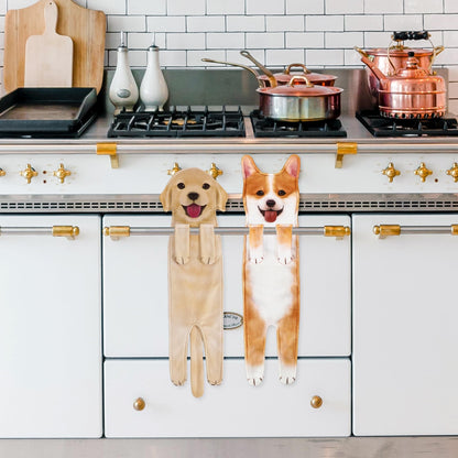 Golden Retriever Dog Funny Hand Towels for Bathroom Kitchen -Cute Decor Dog Dad Mum Women Fathers Mothers Day Easter Gifts Decorative Hanging