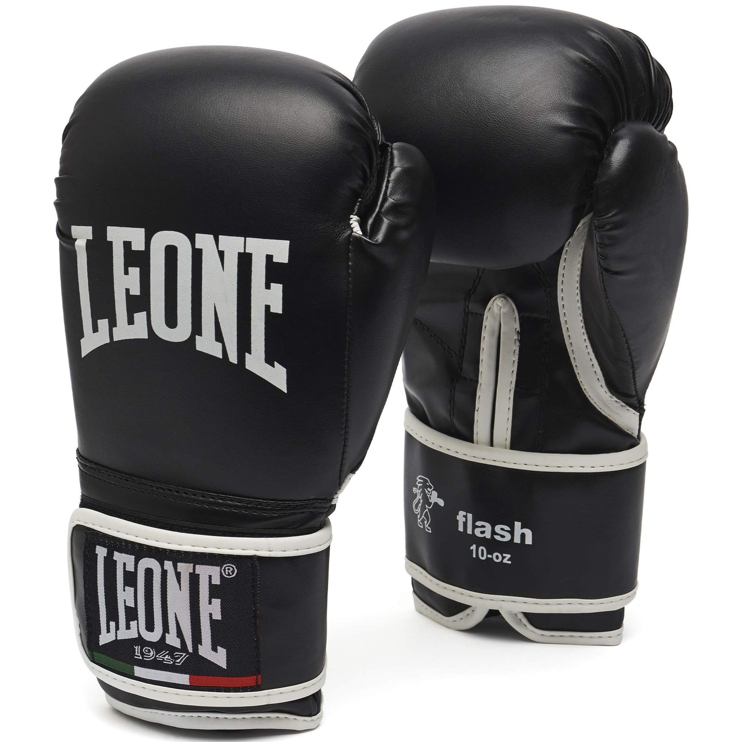 LEONE 1947, Flash Boxing Gloves, Unisex Adult, Black, 14 OZ, GN083