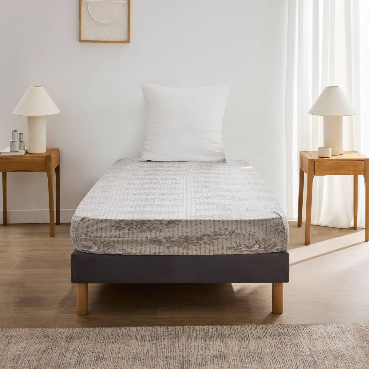 douceur d'intérieur, Rena Mattress (90 x 190 cm) Grey Stretch Mesh