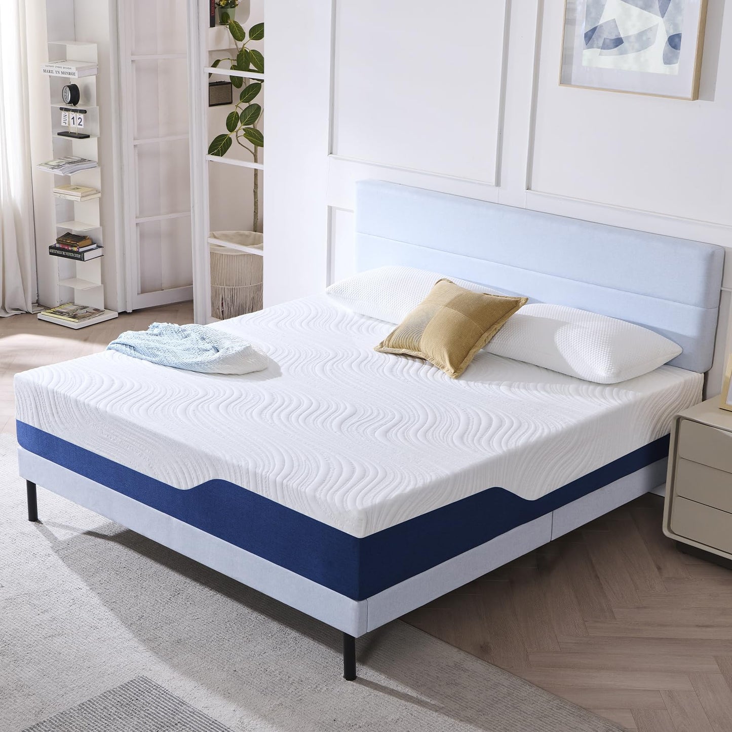 Hiimgo Single Mattress Medium Firm Memory Foam Mattress 90x190x25cm