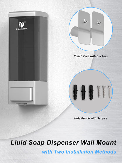 CHUANGDIAN Hand Soap Dispenser 500 ml, Silver