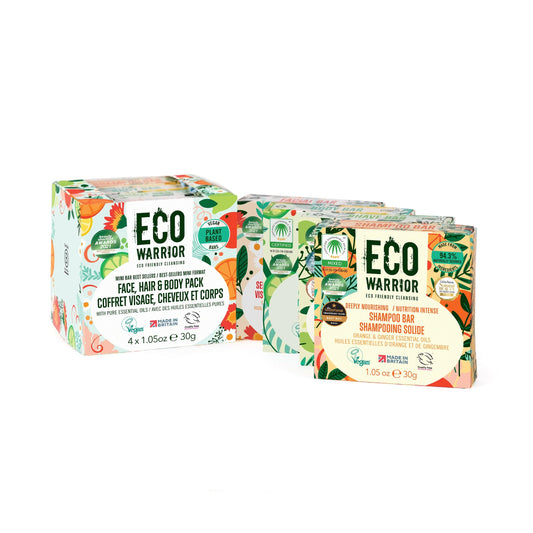 Eco Warrior Mini Soap Gift Set - Vegan, Cruelty Free, No SLS or Parabens, Little Soap Company Gift For Her, Organic Body & Hand Soap Bars 4 x 30g