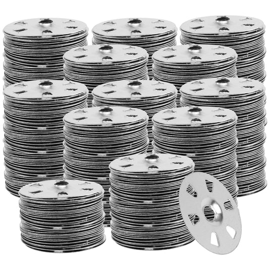 MUKLEI 1000 PCS 35mm Insulation Metal Washers, Easy Fix Washers for Insulation Boards, Tile Backer Boards