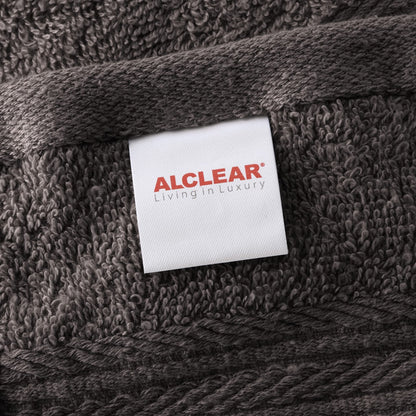 ALCLEAR set of terry hand towels, range of soft and highly absorbent towels, OEKOTEX 100 certified, 5 colours & 5 sizes, colour: ANTHRACITE