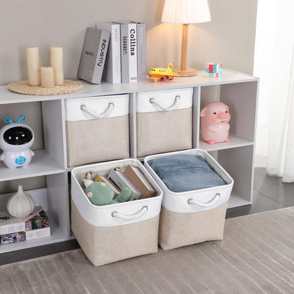 Mangata Fabric Storage Boxes, 28x28x28cm Storage Baskets Storage Cube Boxes for Organizing Clothes Shelf Nursery Home Closet