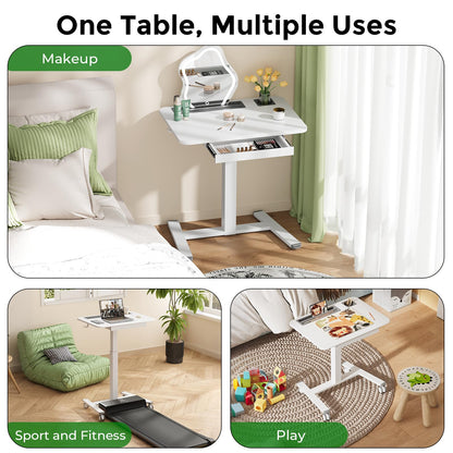 Gibbon Mounts Mobile Laptop Desk, 70x50cm Height Adjustable Standing Desk