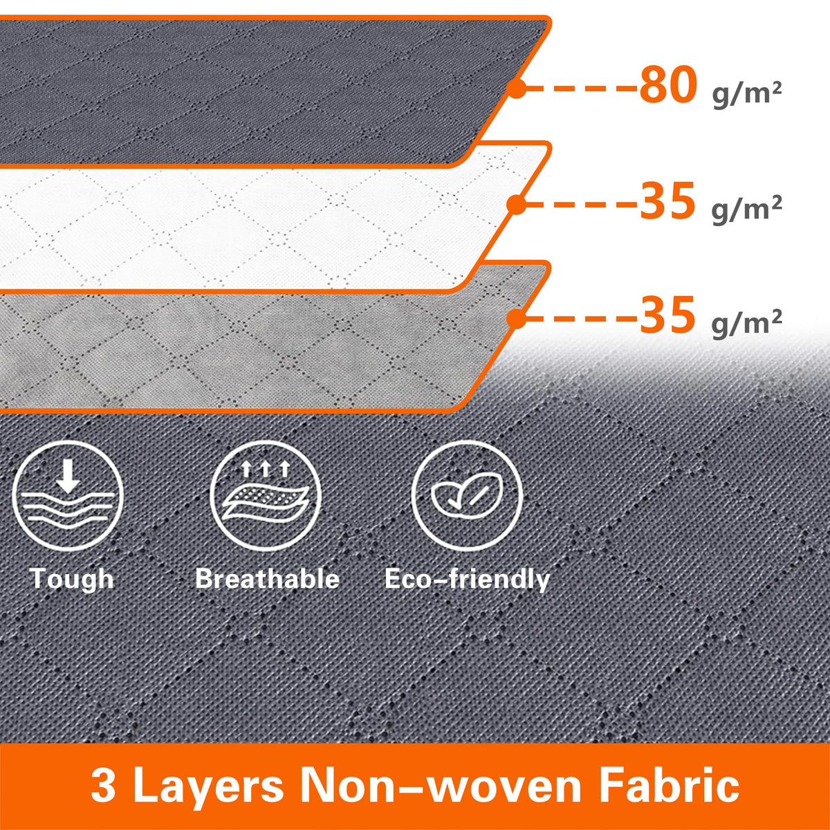 Vieshful 4 Pack Underbed Storage Bags 40L Foldable Clothes Bag, Grey