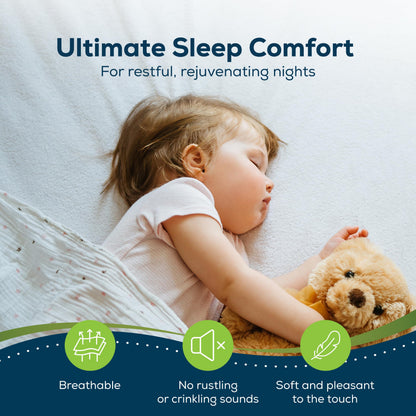 Sensalou Waterproof Mattress Protector 50 x 90 cm Beige – Mattress Cover for Bed and Baby Cot