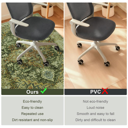 Homcomodar Office Chair Mats for Hardwood Floor 90x120cm Computer Chair Mat for Home and Office Floor Mat for Office Chair Non Slip Rubber
