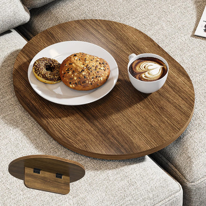 Asgolion Sofa Tray, 40 x 32 cm, Insert & Flat Sofa Organiser, Rustic Brown