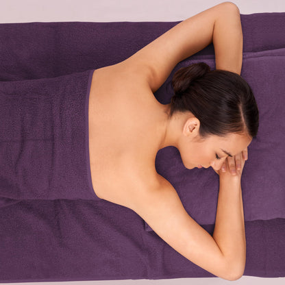Bath Sheets - Extra Large Bathroom Sheet Set – 550 GSM Pack of 2 Jumbo Towels Dark Purple (90x180cm)