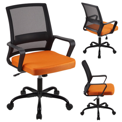 T-THREE.Adjustable office chair, ergonomic mesh swivel seat, with lumbar support, height adjustment, 360° rotation, and tilt function