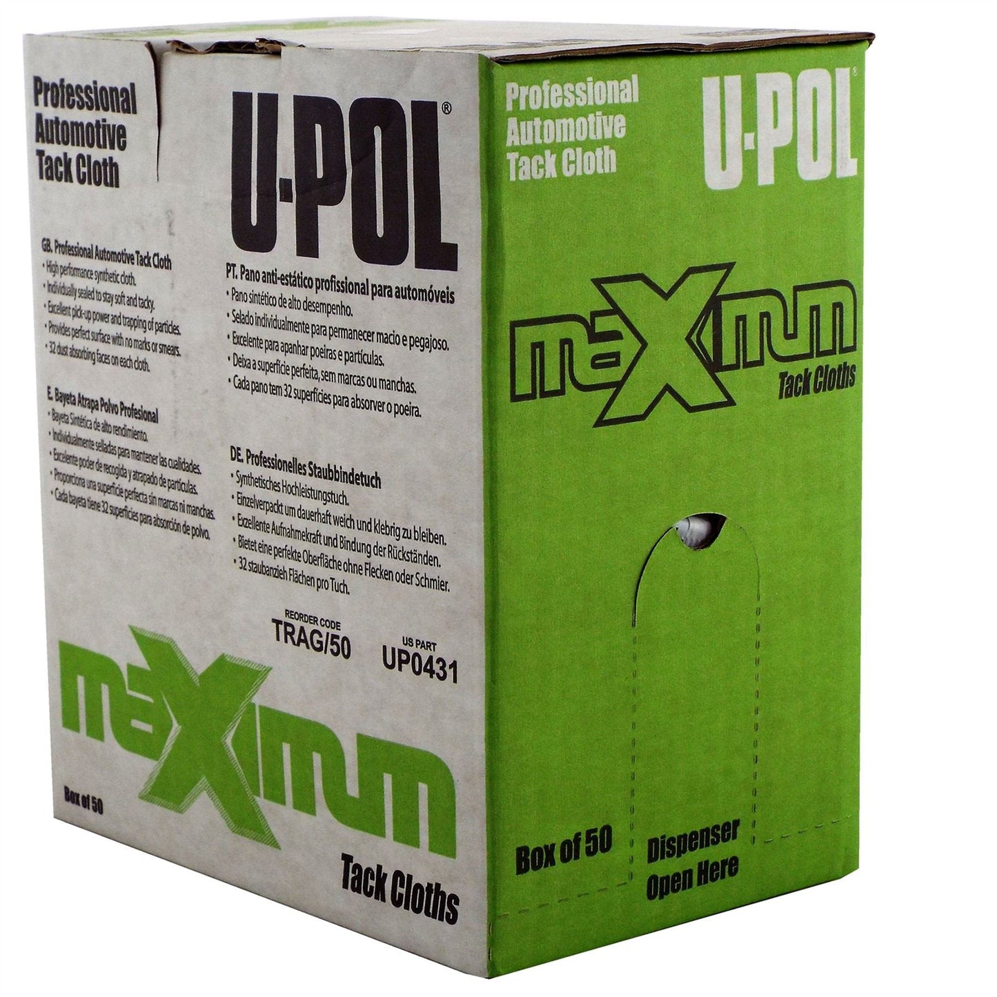 U-Pol Tack Cloths Pack of 50 Rags Sticky Tak Rag Paint Body Shop Wipe Boxed TRAG
