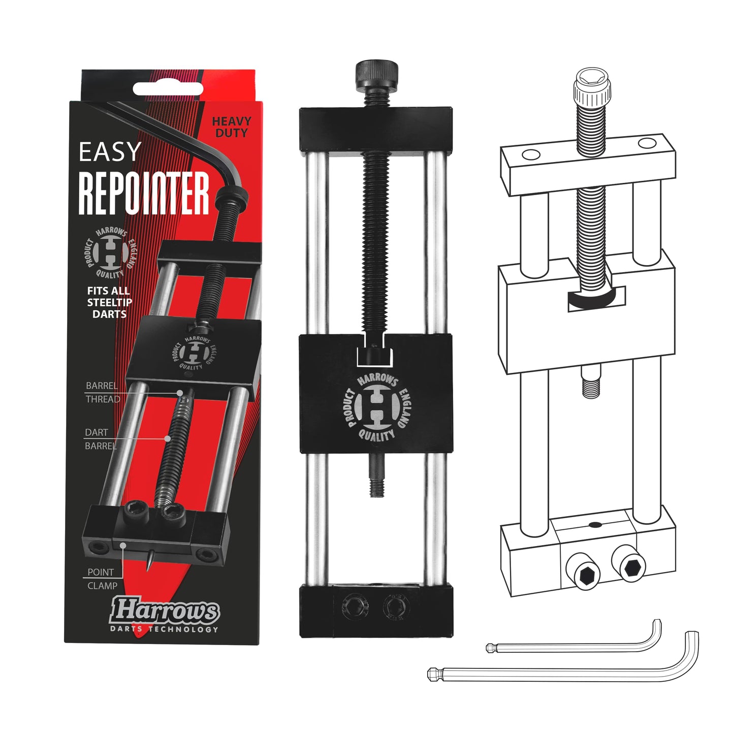 Harrows Darts Repointing Tool | Dart Points Removal Tool | Darts Accessories for Dart Points, Dart Flights, Dart Stems, Dart Shafts I Professional