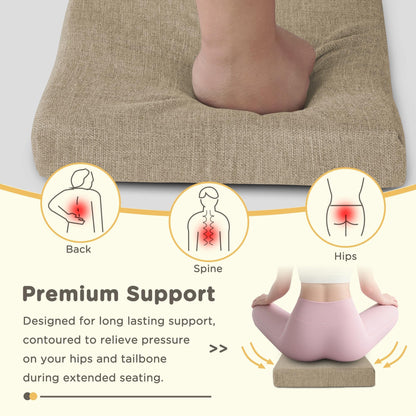 MineCozy Bar Stool Cushions Square 12" x 12" Set of 4 Beige