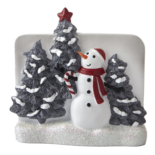 SKL Home by Saturday Knight Ltd. Whistler Snowman Toothbrush Holder, Dove Gray