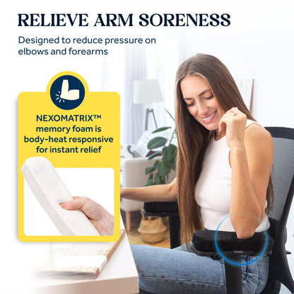WESTERN COMFORT Thick Office Chair Arm Pads - Office Chair Arm Covers - Armrest Pillow (Flat)