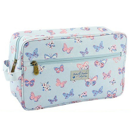 Lesser and Pavey Jennifer Rose Wipe Clean Laminated Canvas Butterfly Paradise Large Wash Bag Cosmetics Bag Toiletry Bag