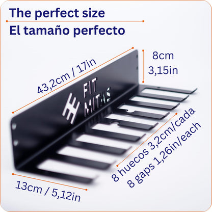 Weight Storage Racks | Gym Organiser | Vertical Wall Mounted Olympic Barbell Holder | Weight Bar Storage | Yoga Mat Holder | Sports Equipment Storage