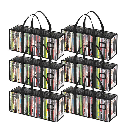 GNEGNI LIFE DVD Storage Bags, Clear PVC DVD Storage Boxes for 160 DVDs (40 Each), Portable CD Storage Boxes with Zipper & Handles