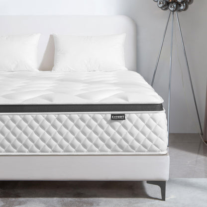 Deegari Small double Mattress 4FT,10 INCH Pocket Sprungs Mattress Memory Foam- Medium Firm - Motion Isolation,120x190X25CM