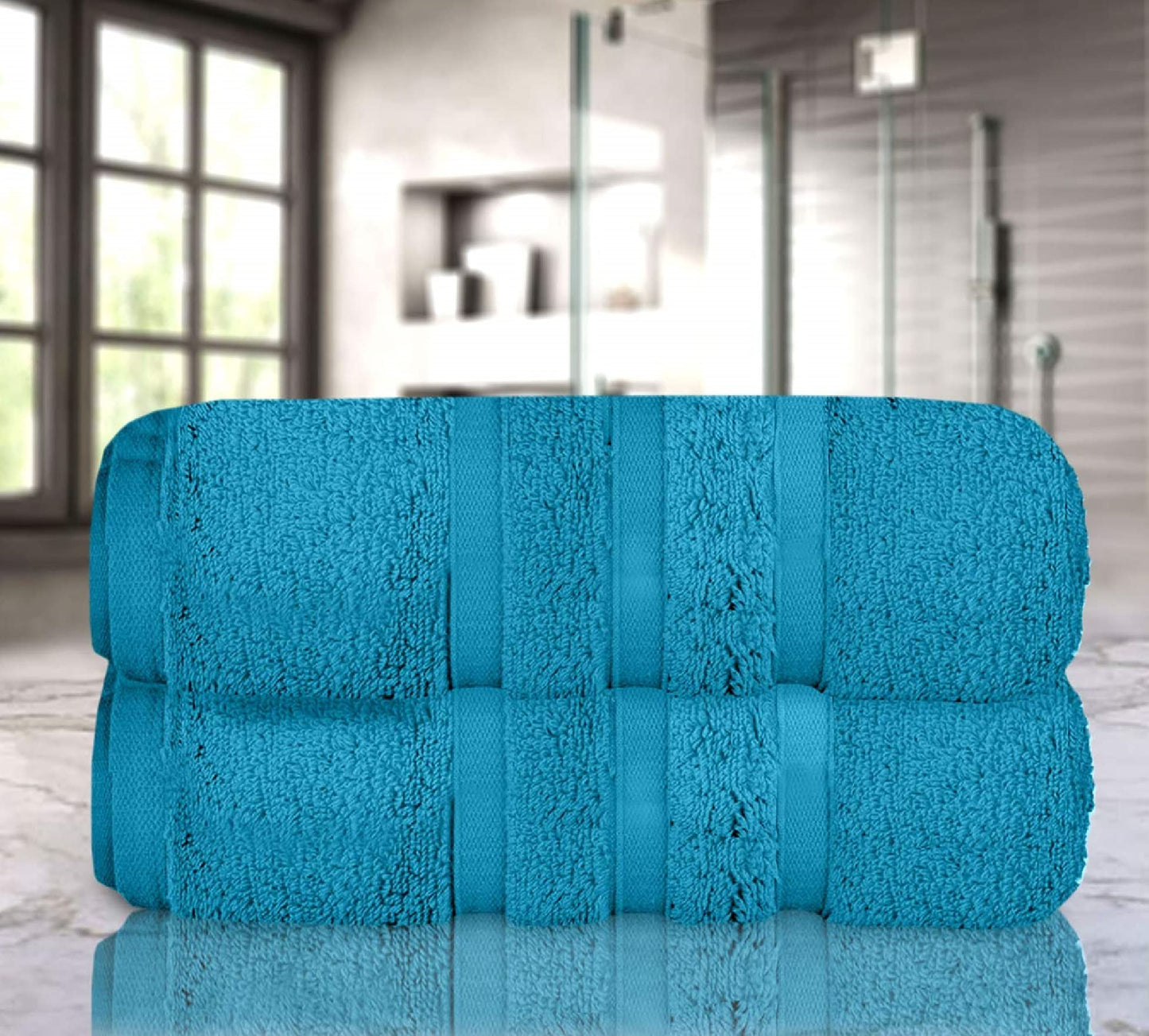 Uk Furniture 2 Pack Extra Large|95x200cm| Super Jumbo Bath Sheet Towels100% Egyptian Cotton 700GSM Super Soft Towel Set. (Teal)