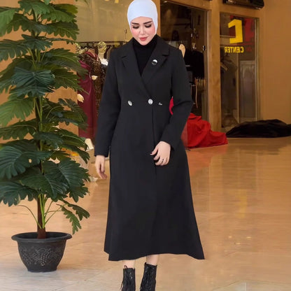 Elegant Mid-length Robe Trench Coat