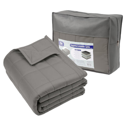 Weighted Blanket with Storage Bag - 150 x 200cm - 8kg - Grey