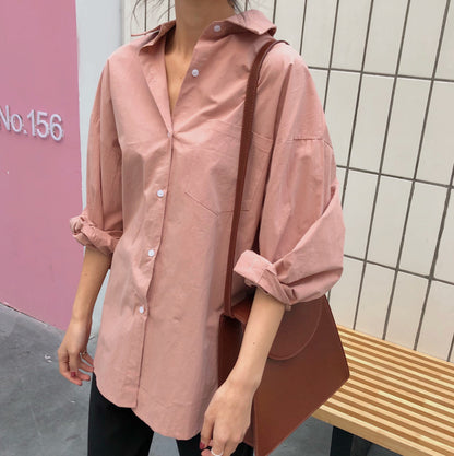 White Shirt Women"s Spring And Autumn French Retro