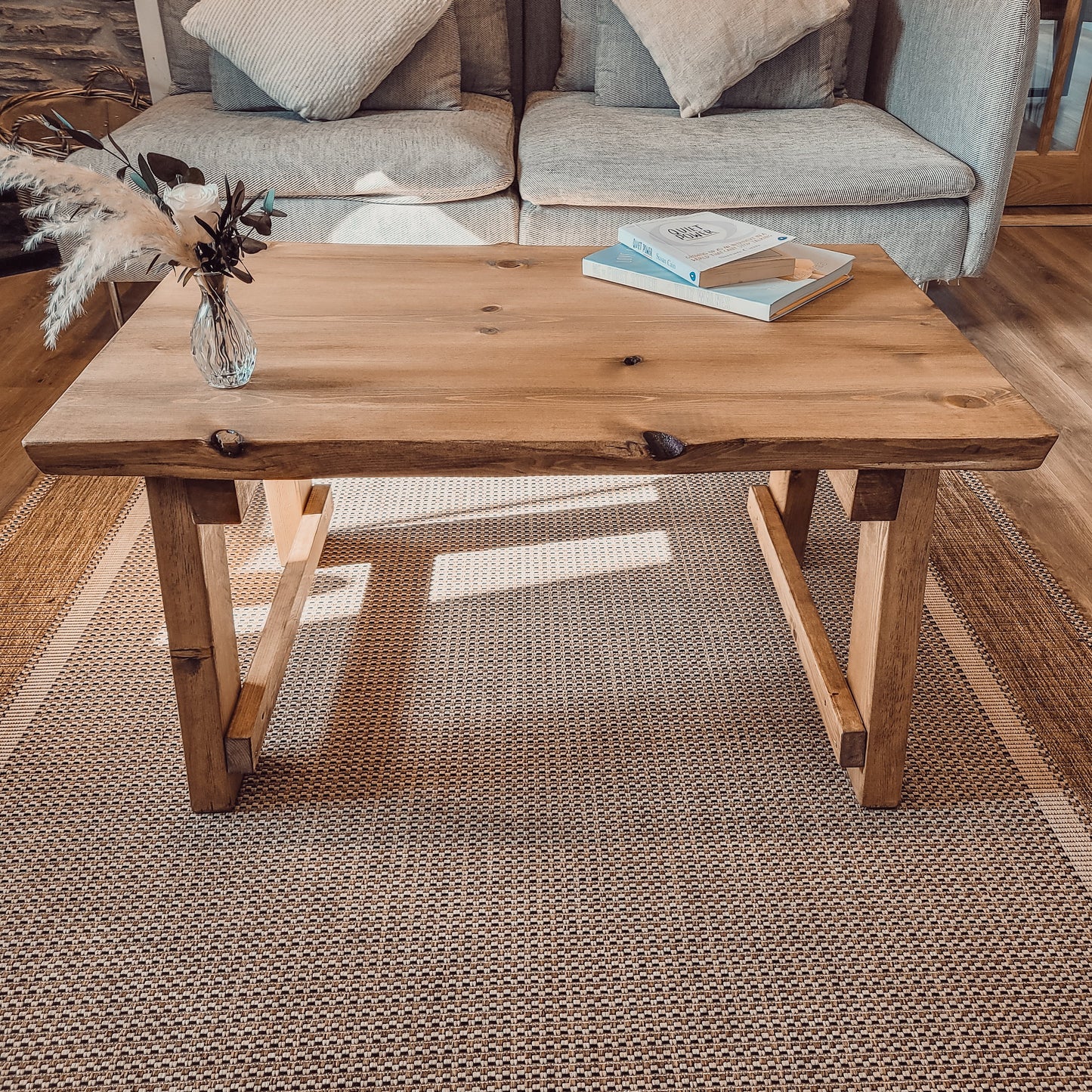 MARA Live / Waney Edge Coffee Table With A Frame Legs