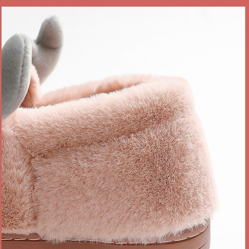 Cute Plush Home Cotton Shoes For Men