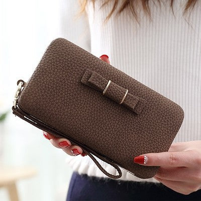 Cute bow large capacity multi-function clutch