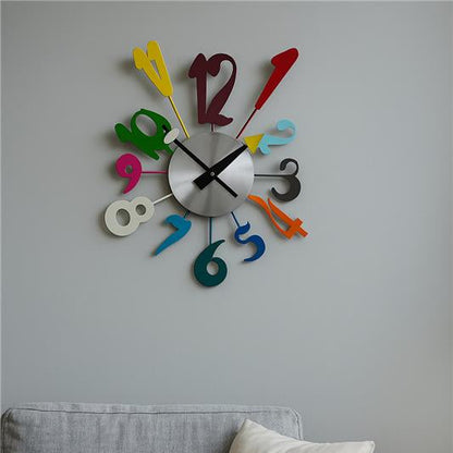 Franci Multi Colour Funky Numbers Wall Clock