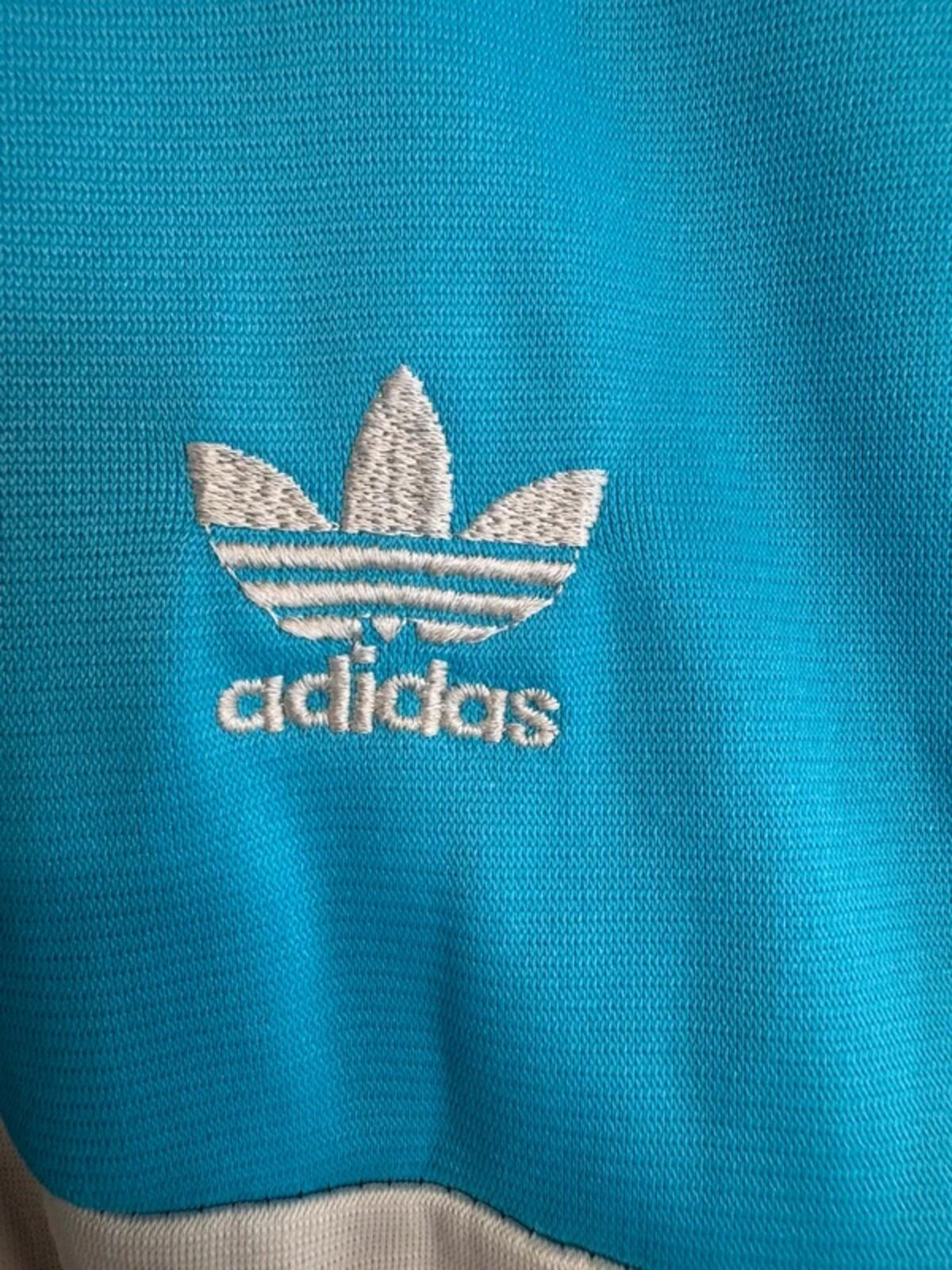 Vintage 80s Adidas Tracksuit Top Opti Zip Made In Hong Kong Medium #338