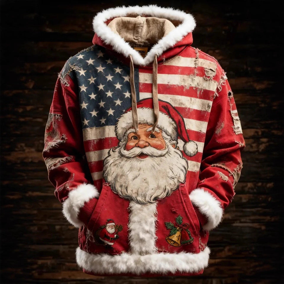 Women's Winter Merry Christmas Hoodie With Pockets