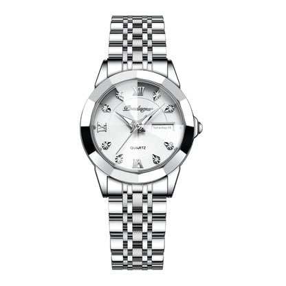 Women's Waterproof Luminous Double Calendar Wrist Watch
