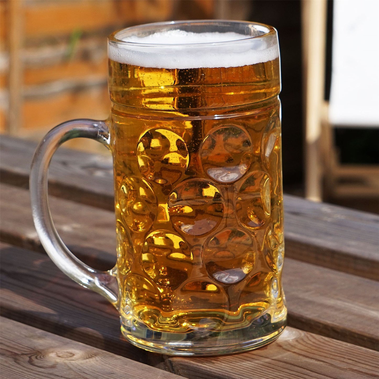 2 Pints Giant Glass German Beer Stein