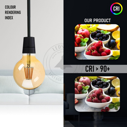 5 Pack E27 LED Edison Dimmable Vintage Amber Glass Warm white 2700K Light Bulbs