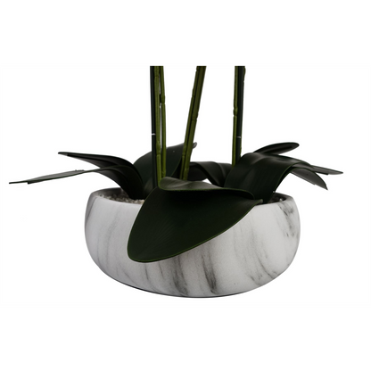 60cm Orchid Artificial Pink Marble Effect Ceramic Planter