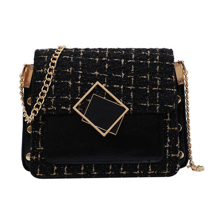 Woolen fashion simple messenger bag female chain bag