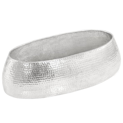 vidaXL Coffee Table Hammered Silver 100x50x28 cm Aluminium